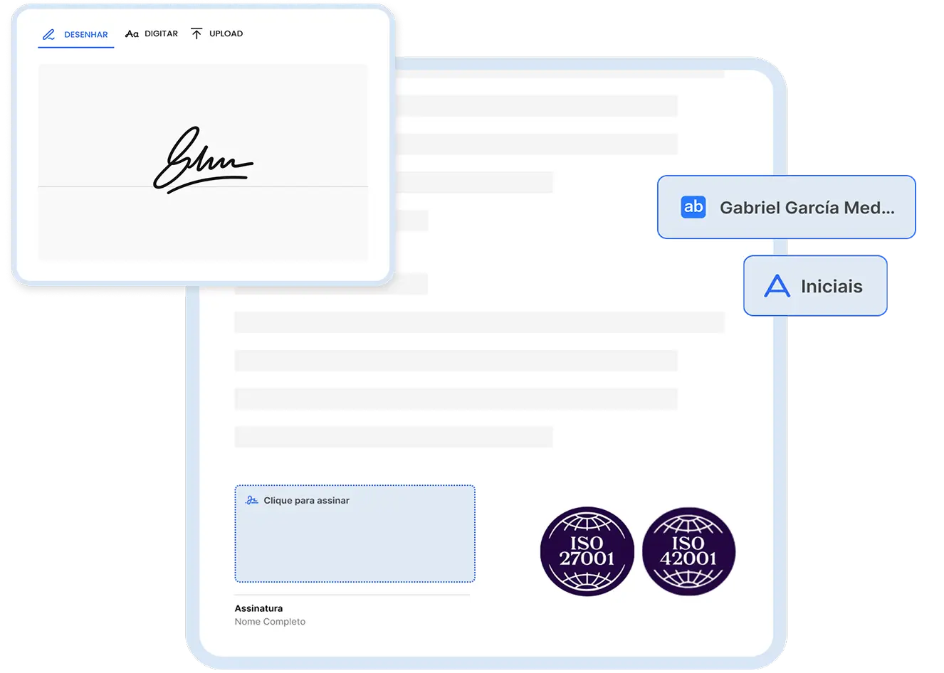 Abra o link e assine com apenas um clique! Pronto, seu documento terá validade jurídica em segundos.