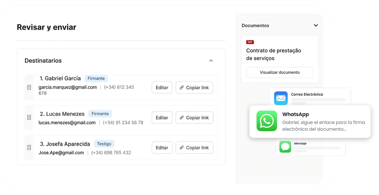 enviar documentos para firmar por cualquier canal