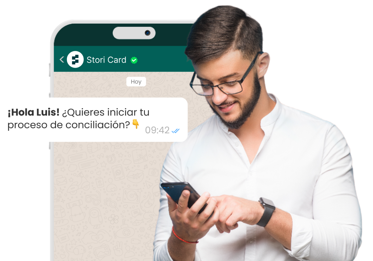 Implementamos  chatbots conversacionales automatizados a través de WhatsApp, simplificando así los procesos de cobranza.