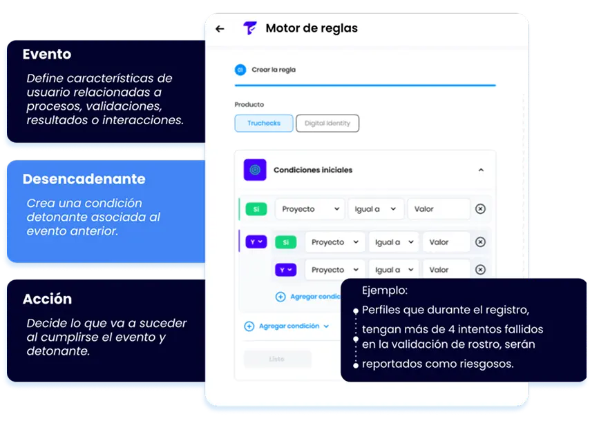 Configura motores de reglas potenciados por AI